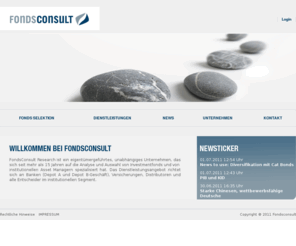 fondsconsult.de: FondsConsult Research - Ihr unabhängiger Fondsanalysespezialist
FondsConsult Research unterstützt Sie bei Ihren Fonds-Analyse-Tätigkeiten, sei es in der Umsetzung der Asset Allocation oder bei der grundsätzlichen Fondsselektion - MiFID konform. 