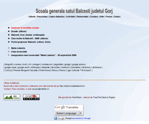 balcesti-gorj.com: Scoala generala satul Balcesti judetul Gorj
Scoala generala satul Balcesti judetul Gorj Romania