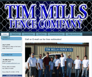 timmillsfence.com: Tim Mills Fence
Tim Mills Fence Co. Best fence builders of Southern Oklahoma