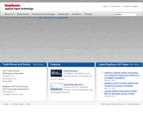appliedsignal.com: Raytheon - Applied Signal Technology, Inc.
Applied Signal Technology, Inc.