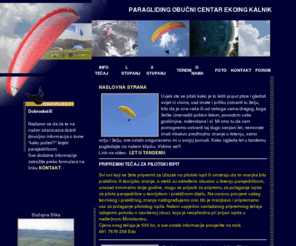 paragliding-obuka.com: PARAGLIDING OBUČNI CENTAR EKOING KALNIK - Naslovnica
