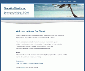 shareourwealth.us: Share Our Wealth - Powered by SysStudio
