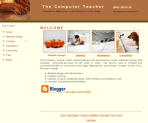 tct-computerteacher.com: The Computer Teacher
The Computer Teacher provides software training, computer consultant services and Website development in Fairfield and Litchfield Counties in CT and upper Westchester and Putnam counties in New York.