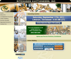 ritchason.com: Ritchason Auctioneers, Inc.
Heavy Equipment Auctioneers And Appraisers