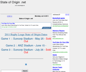 stateoforigin.net: The State of Origin
State of origin, rugby league, greatest game of all, queensland, qld, vs, nsw, new south wales,