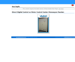 adcotomasyon.com: www.adcotomasyon.com
Otomasyon panoları DDC MCC Pano sürücüler termostatlar vanalar   Sabit hava debili karışım havalı klima santrali otomasyonu   Değişken debili karışım havalı klima santrali otomasyonu   Sabit debili 0 taze havalı primer havalandırma santrali otomasyonu   Değişken debili 0 taze havalı primer havalandırma santrali otomasyonu   Water search heat pump üniteleri otomasyonu   Fan-coil üniteleri otomasyonu   VAV üniteleri otomasyonu   Kazan dairesi otomasyonu   İçme suyu otomasyonu   Yerden ısıtma otomasyonu   DDC pano dizayn ve imalatı   MCC pano dizayn ve imalatı   