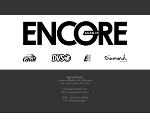 agencencore.com: Agence encore | agence commerciale, distributeur exclusif des marques de chaussures et street wear, DVS, Lakai, Matix, Diamond et Elwood, en France, Belgique, Luxembourg et Andorre
Distribution officielle et exclusive des marques de chaussures et street wear DVS, Lakai, Matix, Diamond et Elwood en France, Belgique, Luxembourg et Andorre