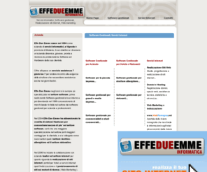 effedueemme.it: Realizzazione siti internet Modena, Sistemi gestionali per aziende, Software gestionali  | Effe Due Emme Modena
Effe Due Emme Modena è un azienda che opera nel settore informatico, occupandosi di software gestionali per piccole e medie aziende, sistemi gestionali per commercialisti e realizzazione siti internet per hotel e aziende