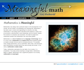 garyrockswold.com: Gary Rockswold  Meaningful Math
Math Textbooks and Publications, Math Presentations, Math Videos