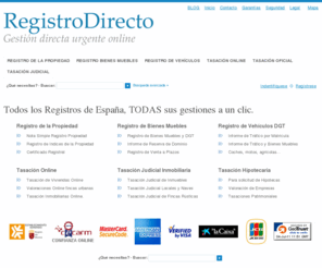 notasimpleonline.es: Tasación online, nota simple registro de la propiedad, informe tráfico
Tasación Online, Nota Simple del Registro de la Propiedad e Informes
de Tráfico. Tasaciones Hipotecarias e Inmobiliarias, Valoración de Empresas, etc.
