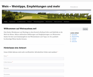 weinauslese.net: Wein online kaufen, Wein bestellen, Erfahrungen & Tipps
Hier finden Sie alles rund um das Thema Wein - exzellente Weinempfehlungen und Kauftipps.