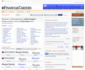 efinancialcareers.co.uk: Finance jobs UK: find financial recruitment opportunities with eFinancialCareers
Search for high calibre finance jobs and banking jobs in the City of London and around the UK for finance professionals.