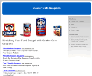 quakeroatscoupons.com: Quaker Oats Coupons
Quaker Oats coupons allow you to save a lot of money on something you purchase and consume frequently. Get a free coupon here.