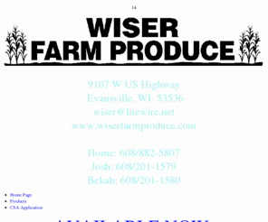 wiserfarmproduce.com: Home Page
Home Page