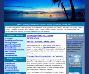 carrolltontravelagents.com: Carrollton Travel Agents
Carrollton Area Travel Agents - The largest and best vacation agency in the Carrollton area is Dynamic Travel & Cruises.