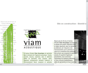 acousticien.com: Acoustique - Acousticien.com
Bureau d'études spécialisé en : mesures acoustiques, études, expertises dans le batiment et dans l'industrie, études environnementales