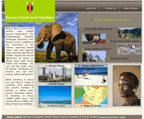 kenyatourguide.com: Kenya Travel and Holidays
Kenya Travel and Holidays with hotels, tours and sightseeing information