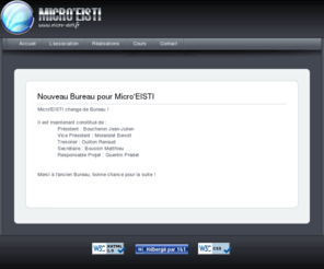 micro-eisti.com: MICRO'EISTI
Les dernières news de
	MICRO'EISTI, association loi 1901 qui réalise vos projets informatiques
