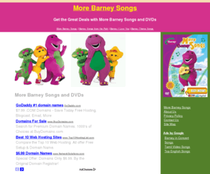 morebarneysongs.com: Barney: More Barney Songs DVDs and Videos - More Barney Songs
Looking for More Barney Songs and DVDs? Find more songs and best prices on More Barney Songs website.