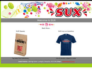 suxsweets.com: Old Fashioned Sweets Traditional SUX T Shirt
The Sux Sweet Company - Old fashioned sweets and SUX T Shirt