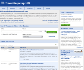 consultingnonprofit.com: Consulting Non profit, Search Jobs in Consulting Non profit | ConsultingNonprofit.com
Find consulting non profit, non profit jobs, non profit organizations jobs, non profit employment and non profit careers. Search non profit consultant, non profit consultant, not for profit jobs and non profit consulting jobs on ConsultingNonprofit.com.