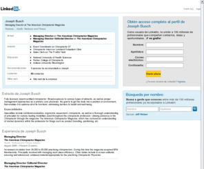 panamaquiropractico.com: Joseph Busch  | LinkedIn
View Joseph Busch's professional profile on LinkedIn.  LinkedIn is the world's largest business network, helping professionals like Joseph Busch discover inside connections to recommended job candidates, industry experts, and business partners.