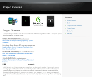 dragondictation.org: Dragon Dictation
Looking for Dragon Dictation tool? The basic functionality of this amazing software is that, it recognizes speech and converts words into  written format...