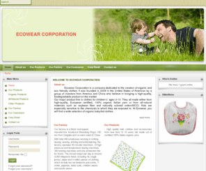 ecowearcorp.com: Welcome to Ecowear Corporation
organic, nature, cloth, baby, clothes