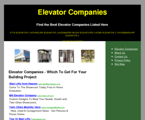 elevatorcompanies.org: Elevator Companies
Elevator Companies