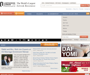 ou.org: The Worlds Largest Jewish Resource  -  OU  -  Orthodox Union
