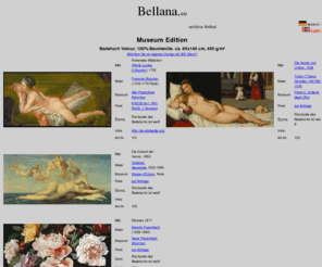 bellana.eu: Bellana
Badetücher Velour aus 100% Baumwolle mit vollflächigen Museums Gemälden