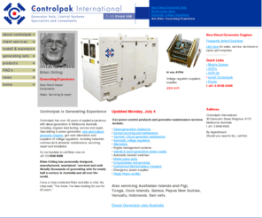 controlpak.com.au: Diesel generators melbourne australia, Controlpak International, voltage regulators, load testing melbourne victoria, modra spare parts, modra brushes, carbon brushes, international sales, gen sets australia, automatic voltage regulator sales, buy avr's, supplies, suppliers, international, voltage regulators australia, AVR, diesel engine maintenance, diesel generating sets, generating sets melbourne, alternator, alternators, head-end power systems, power generation australia, trip systems, jumper lead, refrigerated containers, plugs and sockets, power lead, power recepticle, engine management systems, automatic transfer switches, constant potential power reticulation, importing, fast freight generator, wire up, plugs and recepticals, power generation, generator power, figi, island, stradbroke, rotnest, Whitsunday island, Figi Island, Tonga, Cook Islands, Samoa, Papua New Guinea, Vanuatu
Buy new diesel generators, automatic voltage regulators, avr, modra spare parts, alternators, engine load testing. Australian and International sales, power generation engine management, maintenance.