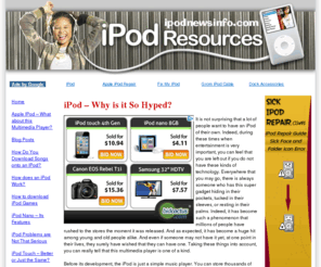 ipodnewsinfo.com: Apple iPod |  iPod  Why is it So Hyped?
iPod  Why is it So Hyped?