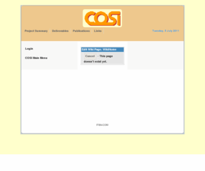 itea-cosi.org: COSI -  - Wiki
Wiki, ITEA-COSI is a project with the ITEA Office label