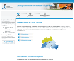 reinickendorf-umzug.com: reinickendorf-umzug.com - Reinickendorf | Kostenloser Preisvergleich von Umzugsfirmen
 | Reinickendorf |
reinickendorf-umzug.com PLZ 13 Berlin Berlin Vergleichen Sie bei uns kostenlos bis zu 6 Umzugsfirmen und das alles mir nur einer Anfrage! Unser Service ist kostenlos und unverbindlich.