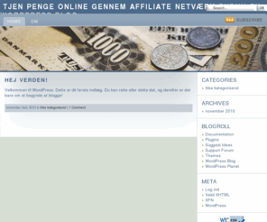 tjen-penge.net: Tjen penge online gennem Affiliate netvÃ¦rk
