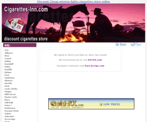 cigarettes-inn.com: Winston lights. Discount cigarettes store, cheap cigarettes on-line
Cigarettes Inn distributes top quality tobacco products. Cheap discount on-line at Cigarettes-Inn.com. Buy cheap cigarettes in discount cigarettes store on-line.