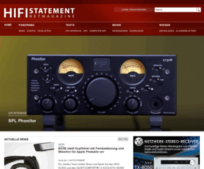 hifi-statement.net: HIFISTATEMENT | Netmagazine
Das HIFI-Online-Netmagazin