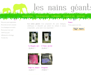 lesnainsgeants.com: Les nains géants - Apprendre est un jeu d'enfant
Les nains géants vous proposent des jeux ludiques, esthétiques et éducatifs qui aident les enfants à mieux comprendre...pour ainsi vous surprendre !

