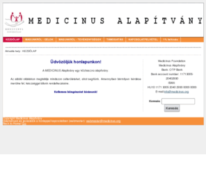 medicinus.org: Medicinus Foundation - KEZDŐLAP
