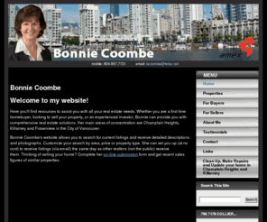 bonniecoombe.com: Bonnie Coombe (www.bonniecoombe.com): Home
Bonnie Coombe: helping you buy or sell your home