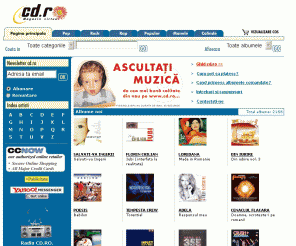 cd.ro: CD.RO- aici gasesti TOATE CD-urile cu muzica romaneasca...
cd.ro - probabil cel mai mare magazin virtual de muzica romaneasca, posibilitate de cumparare cu carte de credit, preturi mici!