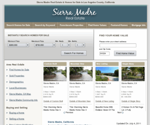 worrellrealtyonline.com: Sierra Madre Real Estate | Sierra Madre Homes for Sale CA
Get the Latest Sierra Madre Real Estate (Updated Daily from MLS)! View Sierra Madre Homes for Sale, Large Photos, Foreclosures for Sale, Recent Price Reductions and Local Info in Sierra Madre CA. 