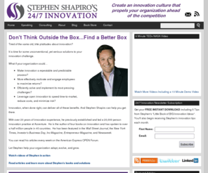 performanceparadox.com: Business Innovation Speaker, Author and Consultant: Stephen Shapiro
Business Innovation Speaker, Author and Consultant; Stephen Shapiro shares his unconventional approach. Working with some of the largest organizations in the world, his results in fostering innovation and creativity speak for themselves.