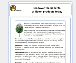 neemquest.com: Neem Products
Neem products for healing