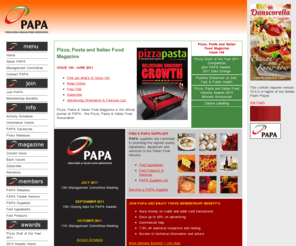 papa.org.uk: The Pizza, Pasta and Italian Food Association
The Pizza, Pasta and Italian Food Association represents manufacturers, suppliers, restaurants, delivery and take away outlets in the Italian food industry