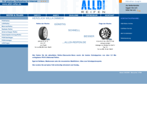 alldi-reifen.de: ALL DIE REIFEN
Reifen, Sommerreifen, Tiresonline, Paderborn, PKW, LKW, Winterreifen, Felgen, Alufelgen, Onlineshop, Handel, Großhandel, Billig