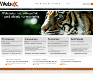 bmsilo.info: Webdesign, CMS, søgemaskineoptimering samt shopløsninger til dansk erhverv - Webex
Webex tilbyder stilrent webdesign, cms systemer, shopløsninger, søgemaskineoptimering samt webhosting
