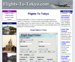 flights-to-tokyo.com: Flights To Tokyo
Flights-To-Tokyo.com is a comprehensive guide to finding the best flight deals to Tokyo.