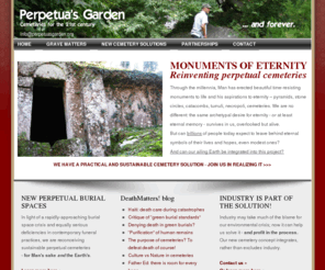 perpetuasgarden.net: Perpetua's Garden: TRULY PERPETUAL CEMETERIES - for the timeless needs of Man AND environment
Reconceiving perpetual cemeteries for Man's and the environment's needs